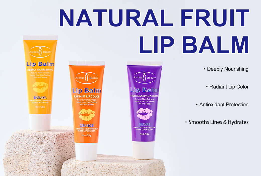 Aichun Beauty 50g Fruit Lip Balms Plant Extract for Daily Moisturizing, Nourishing and Smooth Lip Care
