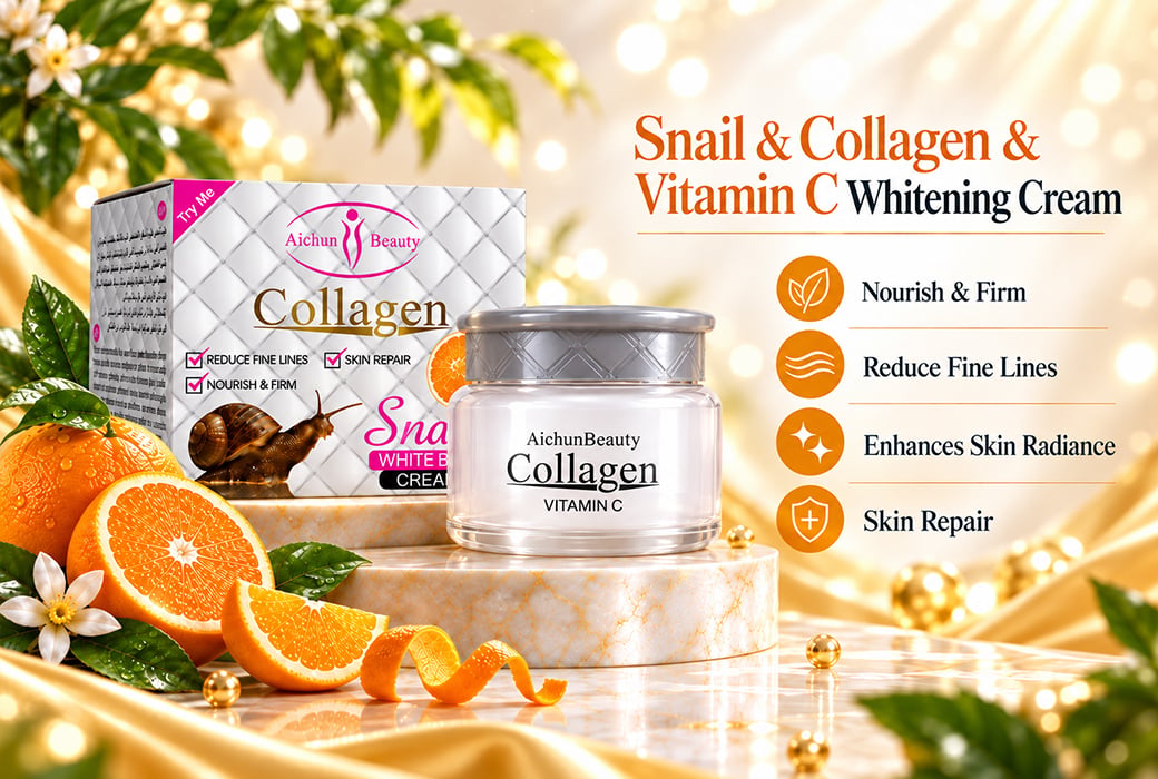 Aichun Beauty 80g Snail & Collagen & Vitamin C Whitening Cream