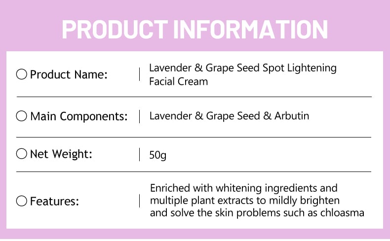 DS5744 50g Lavender & Grape Seed Facial Cream - Soothing & Nourishing Moisturizer for All Skin Types | LivePro Beauty manufacture