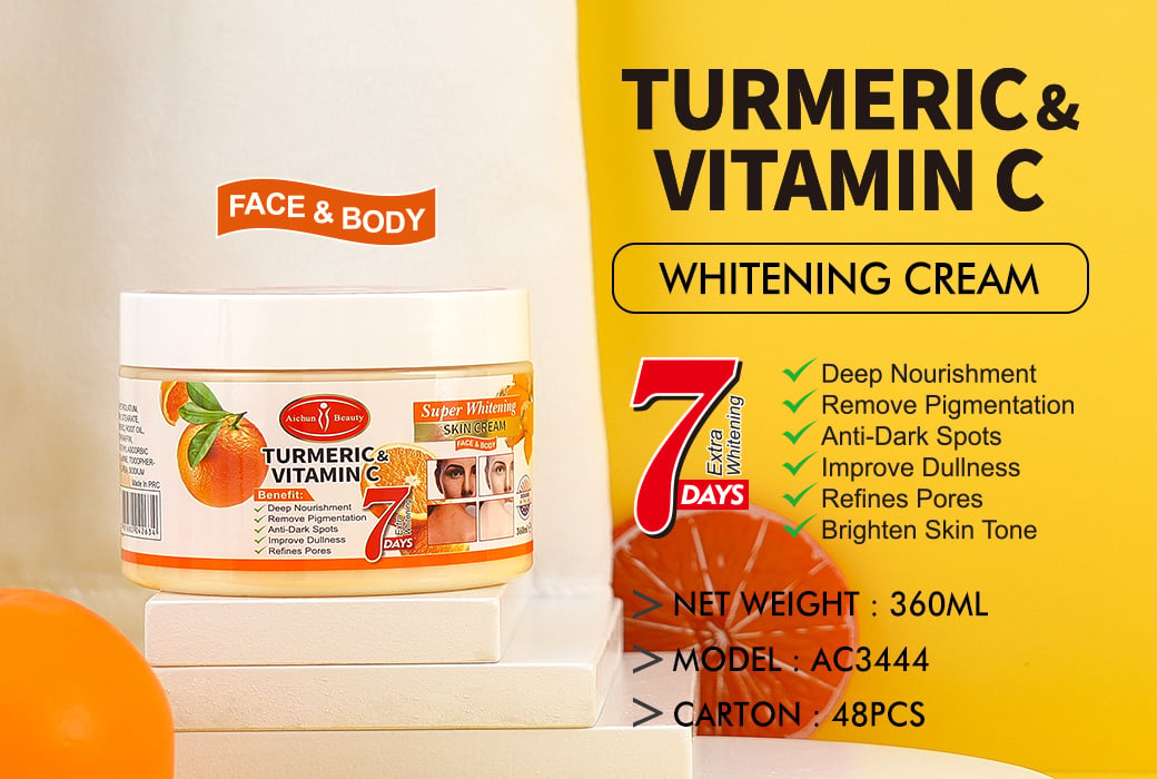 AC3444 Aichun Beauty 360ml Turmeric & Vitamin C Whitening Cream Brightening & Moisturizing