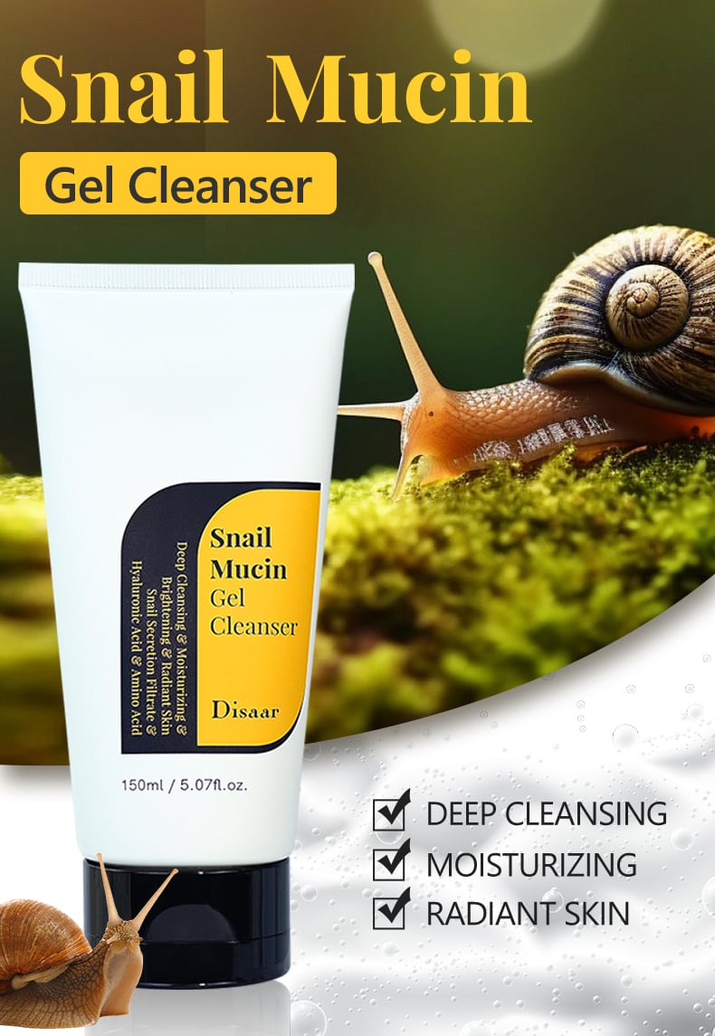 DS5470 Disaar Snail Mucin Gel Cleanser - Natural Snail Secretion Filtrate Face Wash, 150ml, Nourishing & Brightening, Deep Cleansing for Radiant Skin manufacture