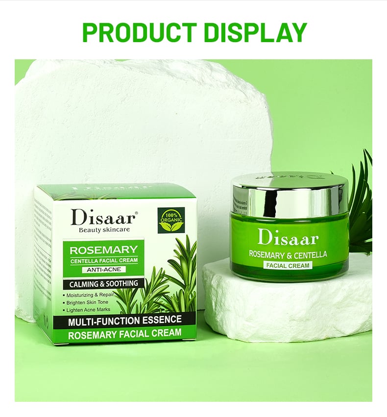 DS5734 50g Rosemary & Centella Asiatica Facial Cream - Revitalizing & Calming Moisturizer for All Skin Types | LivePro Beauty manufacture