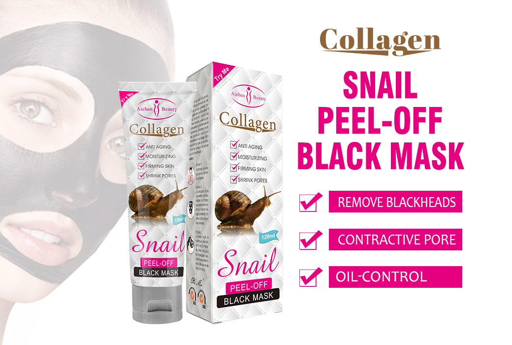 Aichun Beauty 120ml Snail & Collagen Peel-off Black Mask Remove Blackheads and Shrink Pores