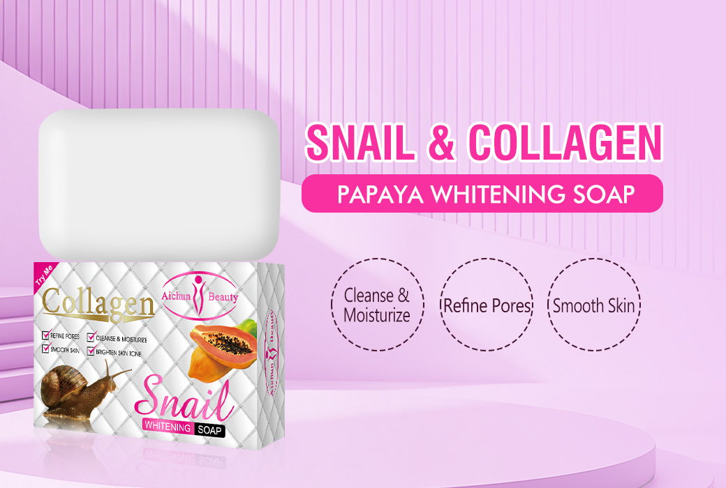 Aichun Beauty 100g Snail & Collagen & Papaya Whitening Soap