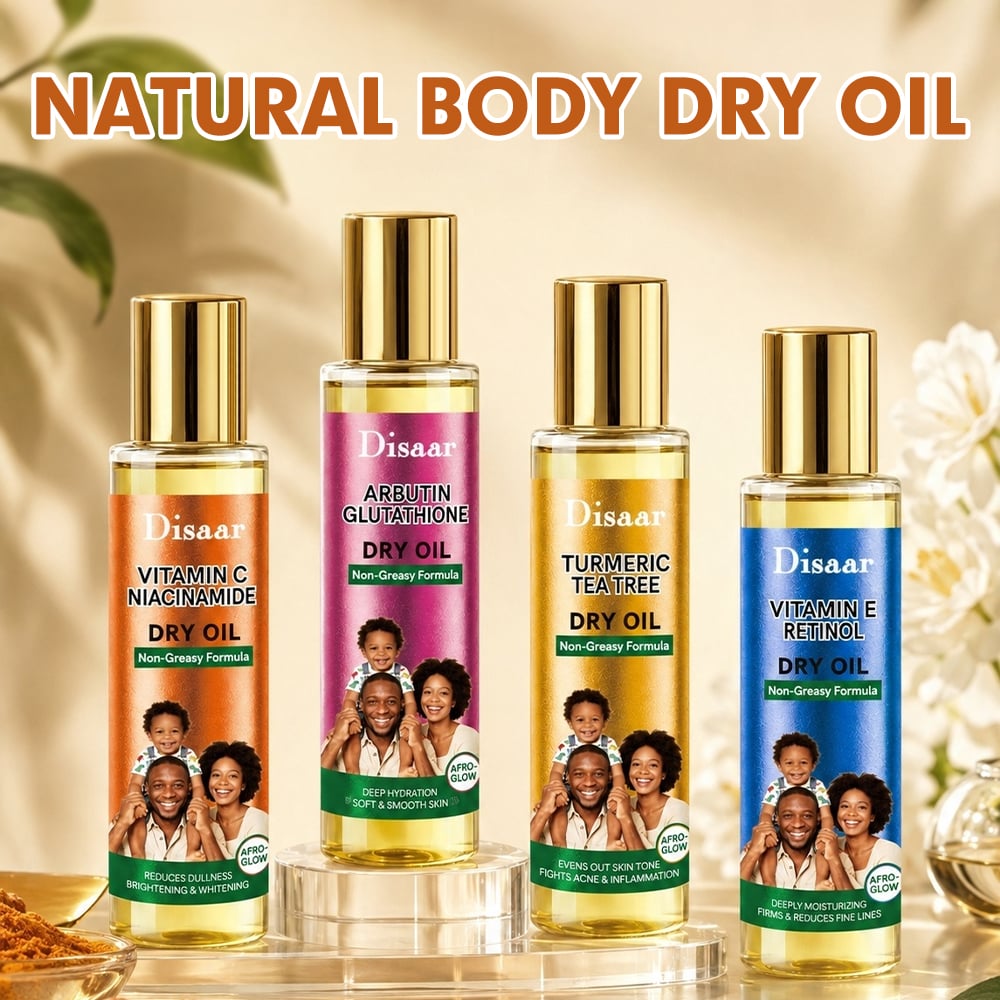 Disaar Dry Body Oil Wholesale Vitamin C Niacinamide Retinol Arbutin and Turmeric