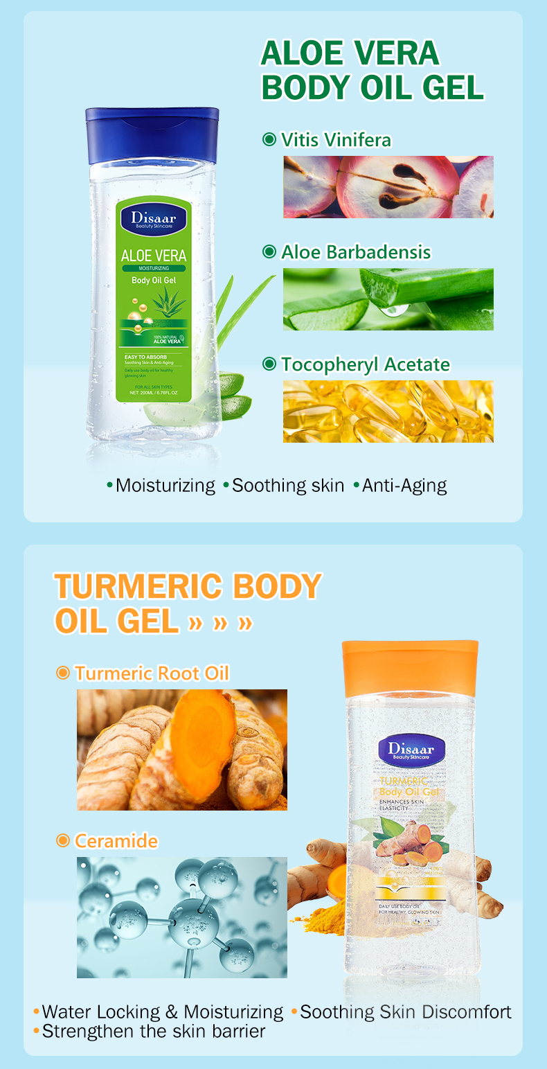 DS5193 200ml VC Body Oil Gel - Brightening & Hydrating Body Care with Vitamin C | LivePro Beauty manufacture