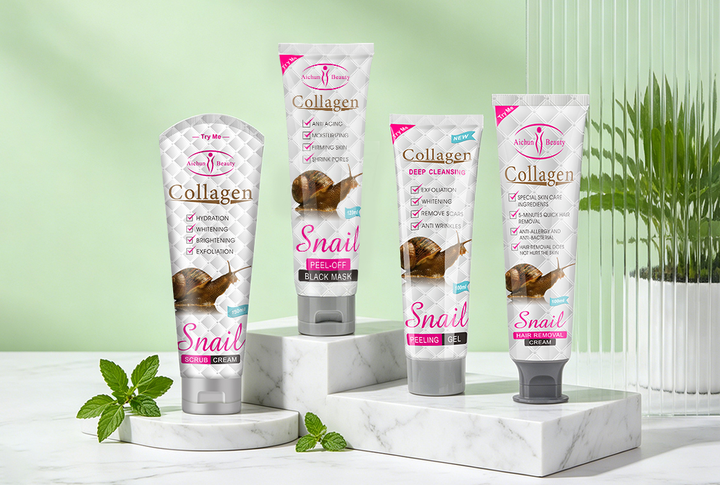 Aichun Beauty Snail & Collagen Face & Body Cleansing Series for Wholesale and Private Label Buyers