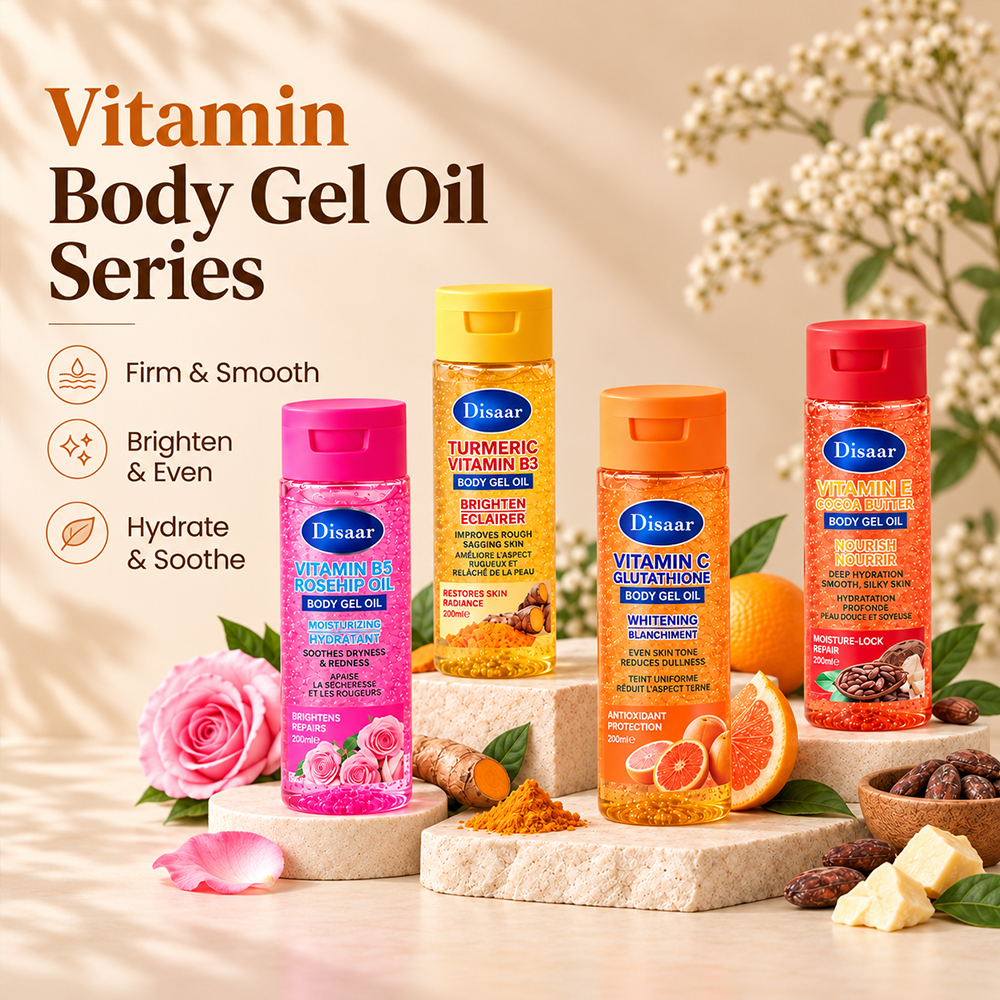 Disaar Vitamin Body Gel Oil Series Manufacturer in China for Wholesale and Private Label Supply
