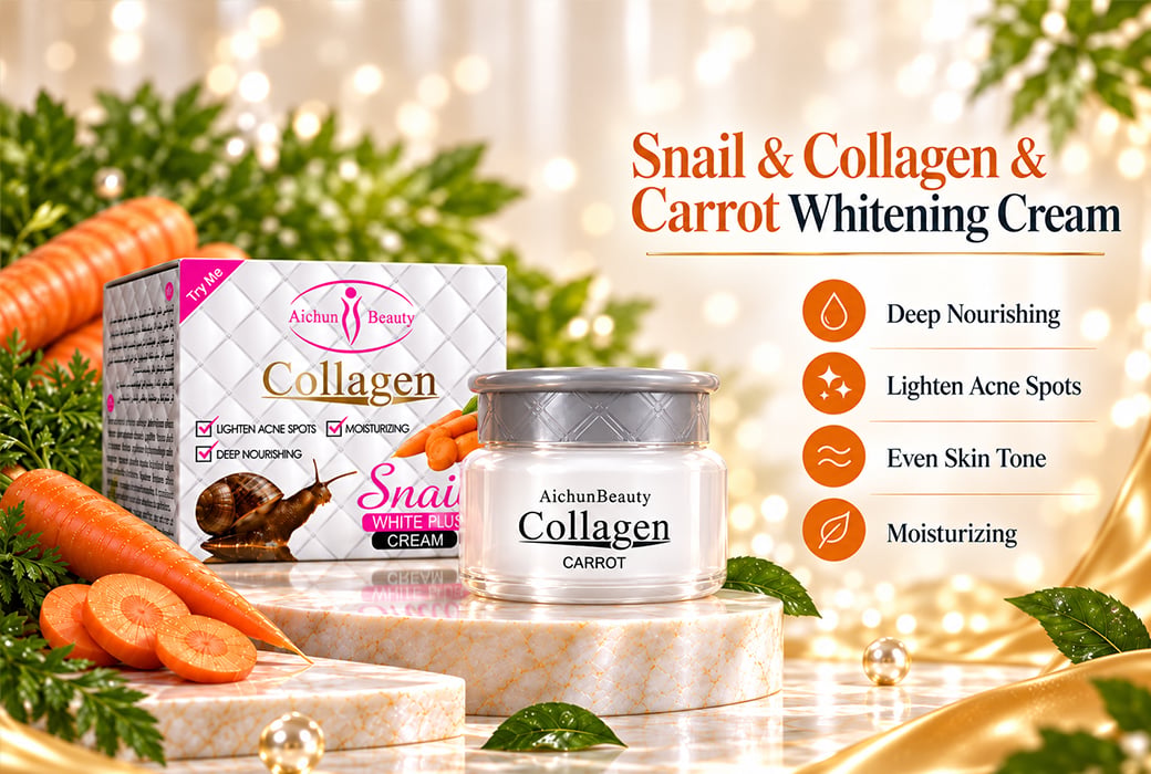 Aichun Beauty 80g Snail & Collagen & Carrot Whitening Cream