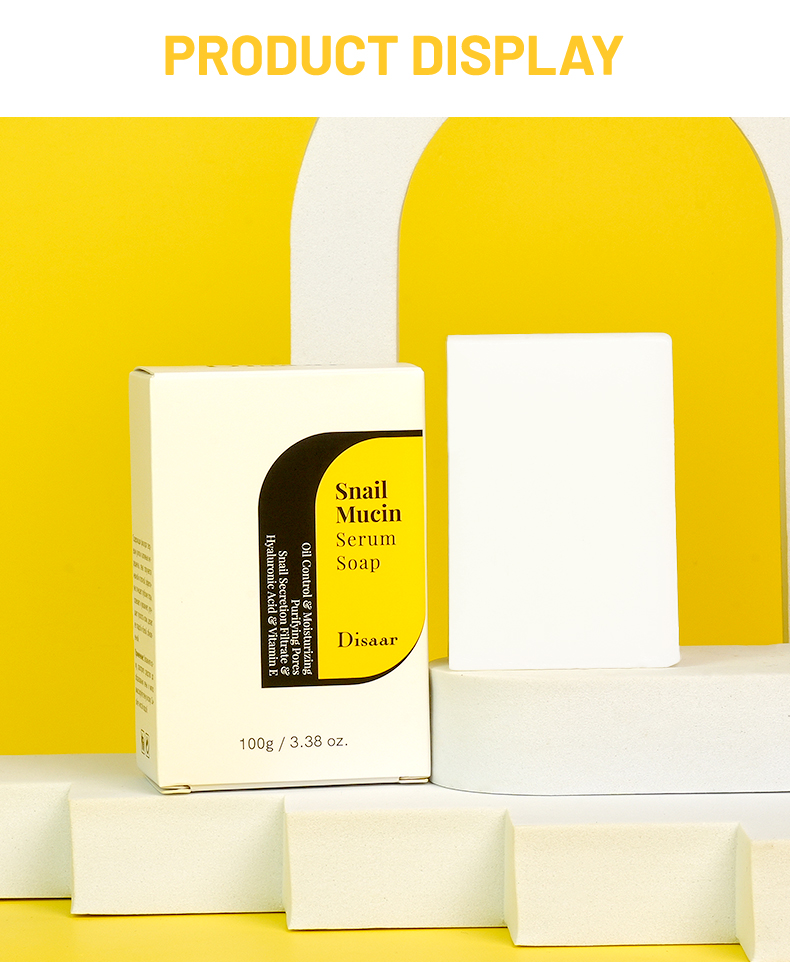 DS5474 Disaar Snail Mucin Serum Soap - 100g, Oil Control & Pore Shrinking, Moisturizing & Skin Lightening, Body & Facial Cleansing Soap for Glowing Skin supplier