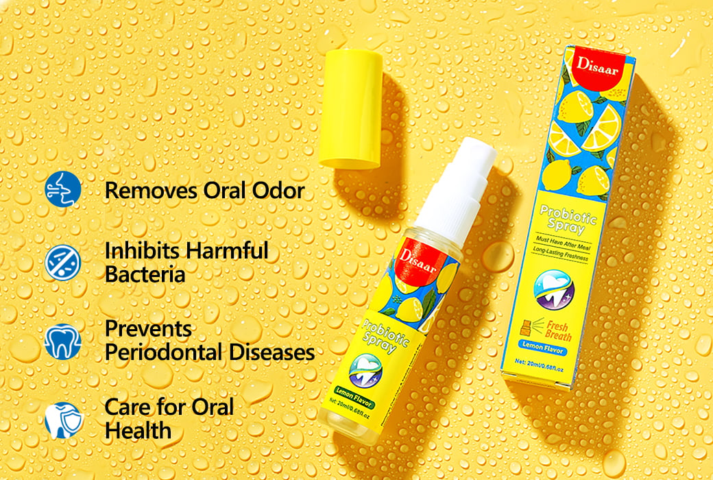 Disaar 20ml Probiotic Fresh Breath Spray Lemon Flavor Oral Spray Wholesale Supply