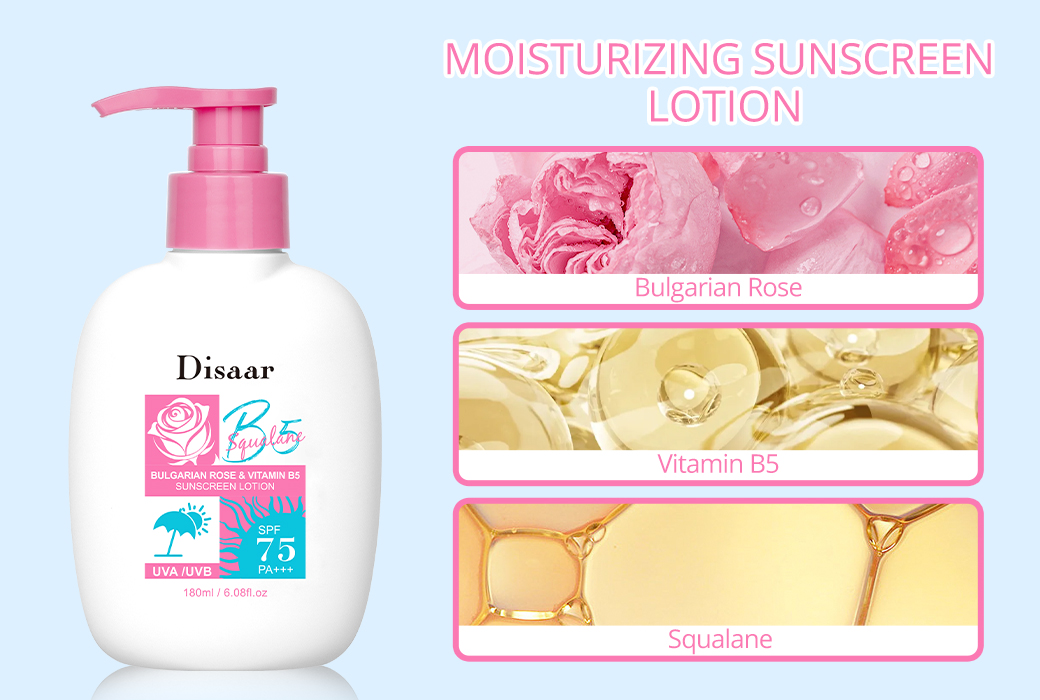 Disaar 180ML Moisturizing Sunscreen Lotion SPF75 PA+++