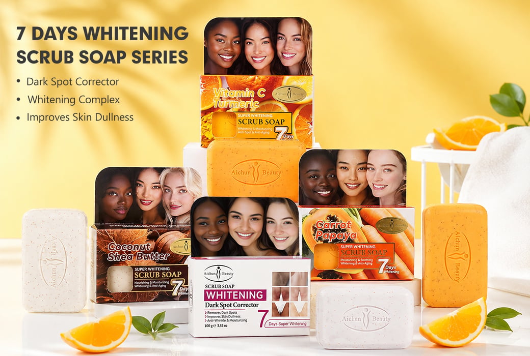 Aichun Beauty 100g 7 Days Brightening Scrub Soap Series for Wholesale, Bulk Supply & Private Label