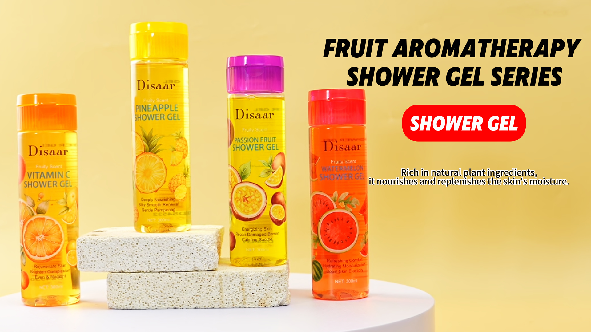 Serie de gel de ducha con aroma afrutado Disaar