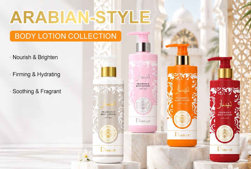 Disaar Arabian-Style Fragrance Body Lotion Collection for Brightening, Hydrating & Firming Body Care | Distribution & Private Label
