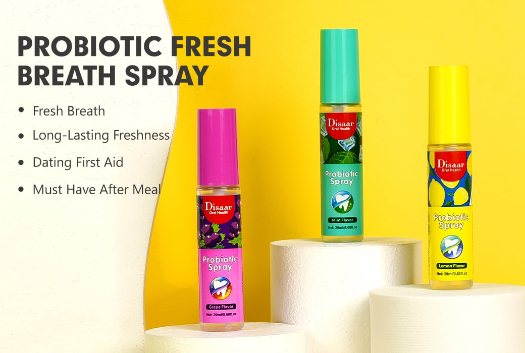 Disaar Probiotic Fresh Breath Spray Distribution Pocket Oral Spray for Instant Fresh Breath & Daily Oral Care