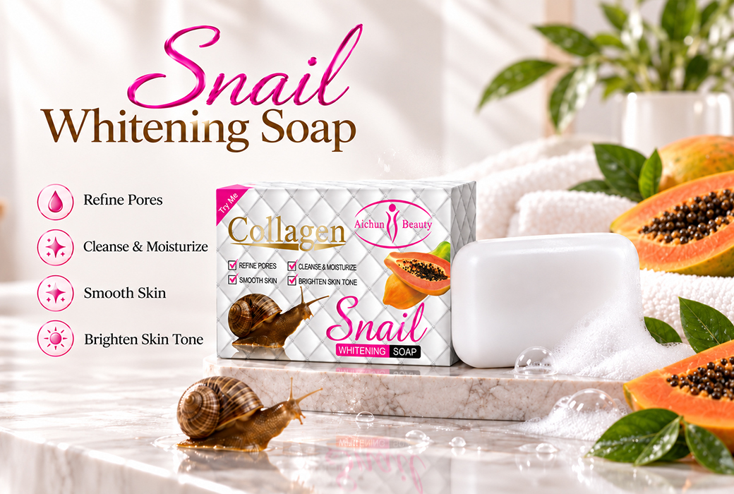Aichun Beauty 100g Snail & Collagen & Papaya Whitening Soap
