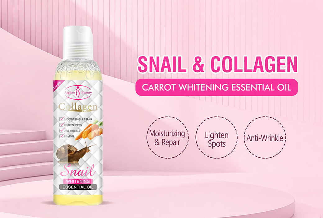 Aichun Beauty 100ml Snail & Collagen & Carrot Whitening Essential Oil