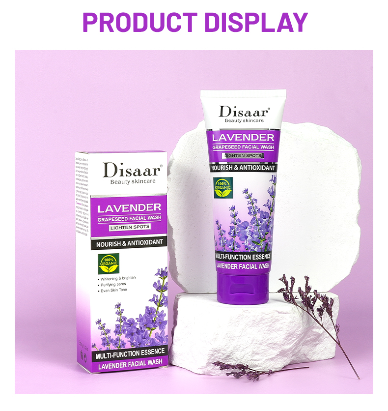 DS5741 100g Lavender & Grape Seed Facial Wash - Soothing & Purifying Cleanser for All Skin Types | LivePro Beauty supplier