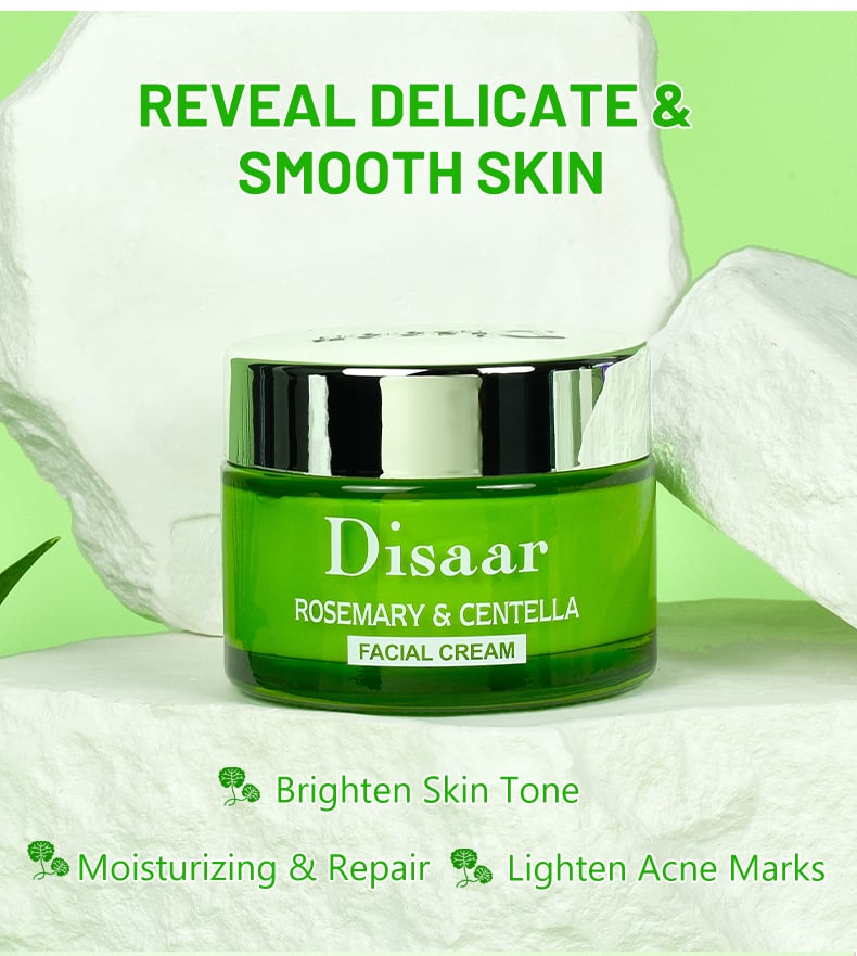 DS5734 50g Rosemary & Centella Asiatica Facial Cream - Revitalizing & Calming Moisturizer for All Skin Types | LivePro Beauty details