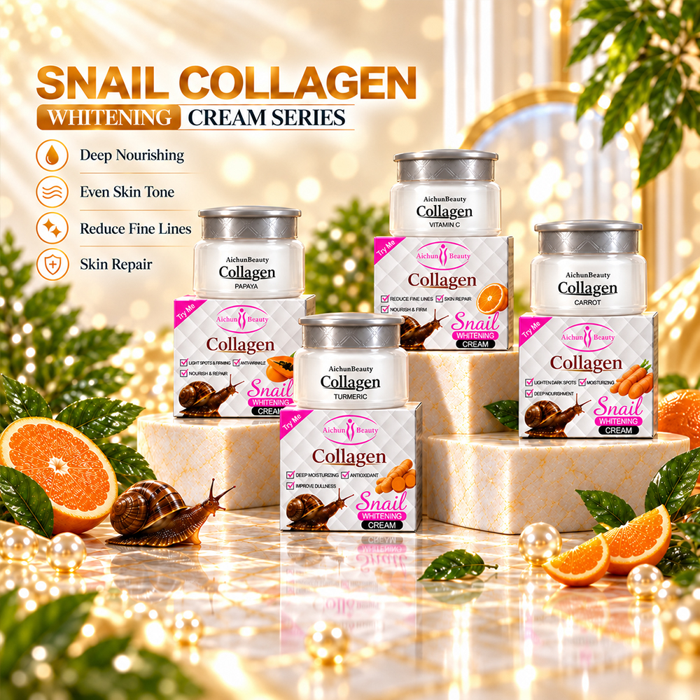 Aichun Beauty 80g Snail Collagen Whitening Cream Series For Wholesale Distribution And Private Label Customization
