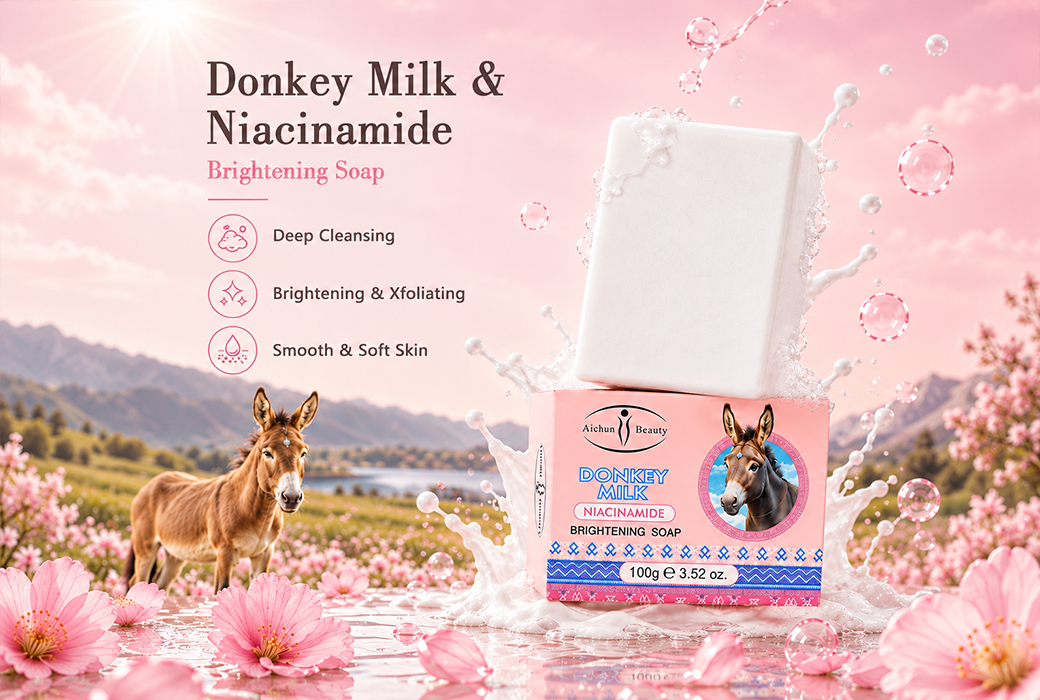 Aichun Beauty 100g Donkey Milk & Niacinamide Brightening Soap