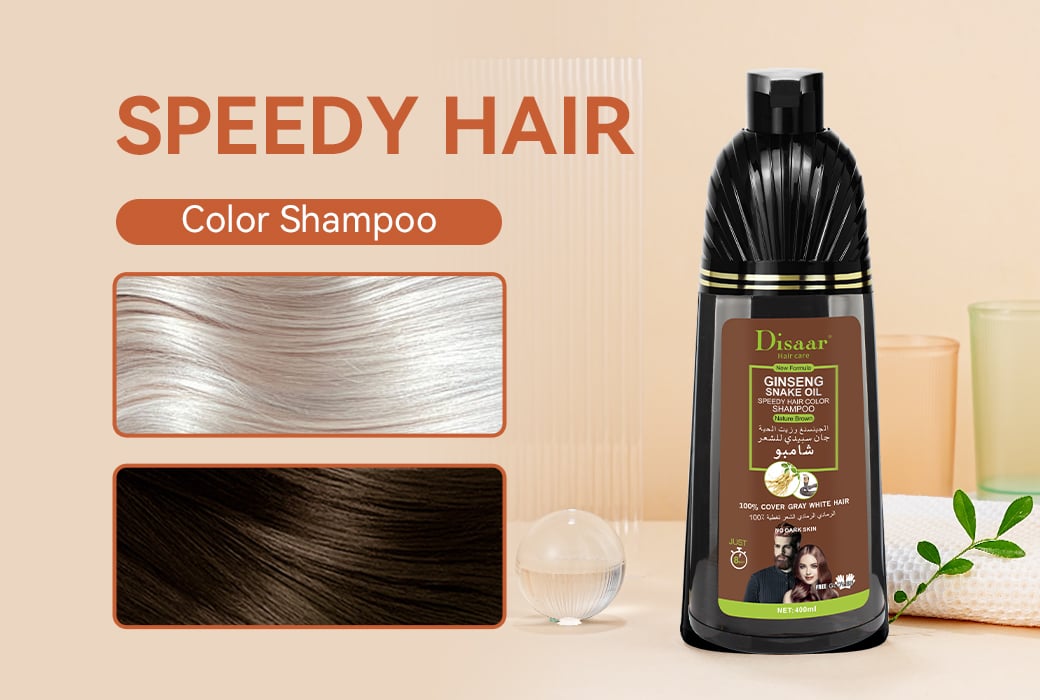 GINSENG & SNAKE OIL SPEEDY HAIR COLOR SHAMPOO (Nature Brown)