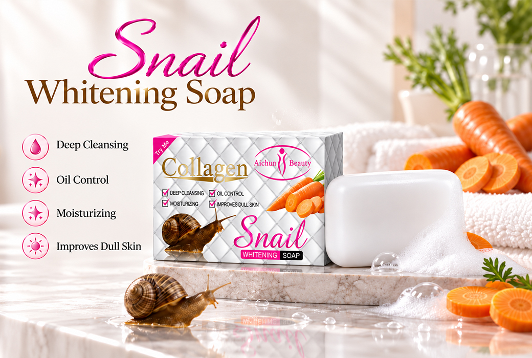 Aichun Beauty 100g Snail & Collagen & Carrot Whitening Soap