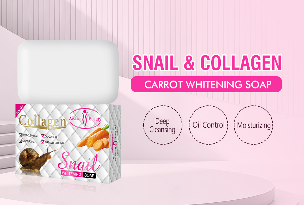 Aichun Beauty 100g Snail & Collagen & Carrot Whitening Soap