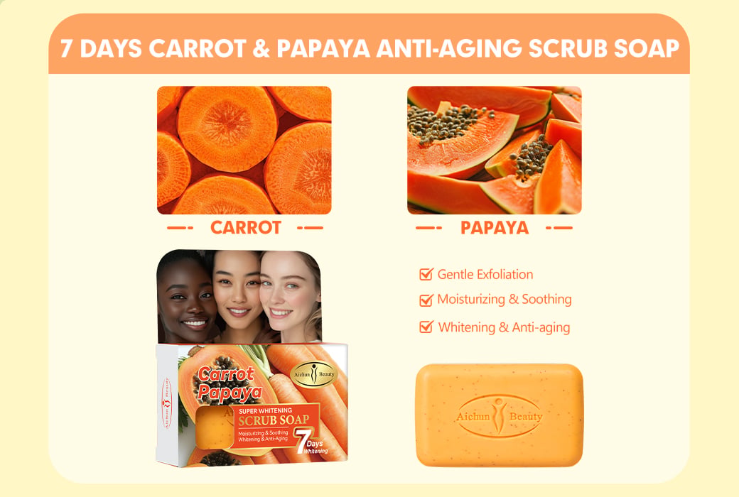 Aichun Beauty 100g 7 Days Kojic Acid & Glutathione Dark Spot Scrub Soap