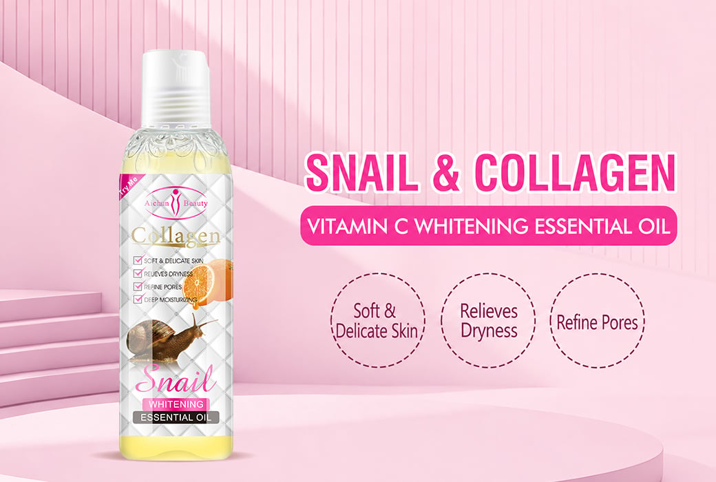 Aichun Beauty 100ml Snail & Collagen & Vitamin C Whitening Essential Oil