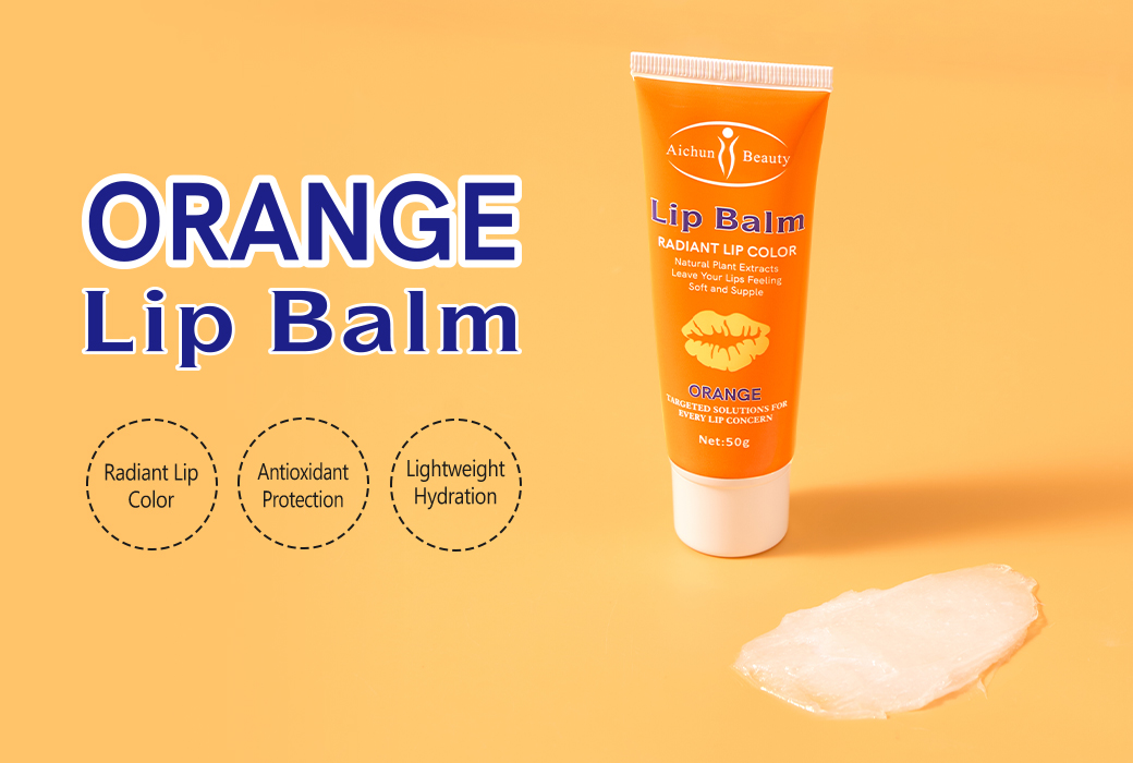 Aichun Beauty 50g Orange Lip Balm Radiant lip color, antioxidant protection, lightweight hydration lip care