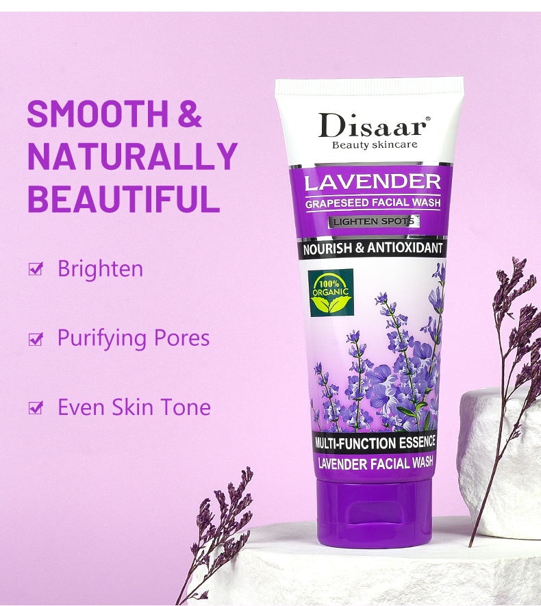 DS5741 100g Lavender & Grape Seed Facial Wash - Soothing & Purifying Cleanser for All Skin Types | LivePro Beauty manufacture