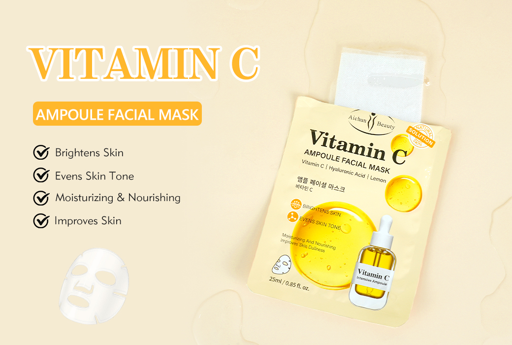 Aichun Beauty 25ml × 5pcs Vitamin C Ampoule Facial Sheet Mask for wholesale