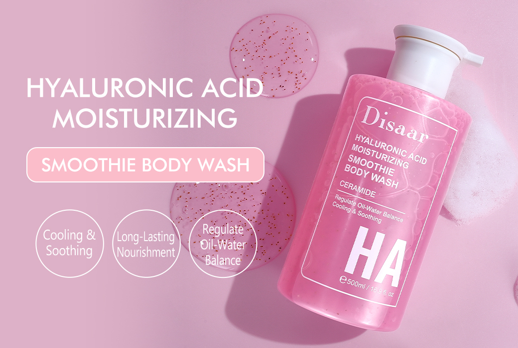 Disaar 500ml Hyaluronic Acid Moisturizing Smoothie Scrub Body Wash