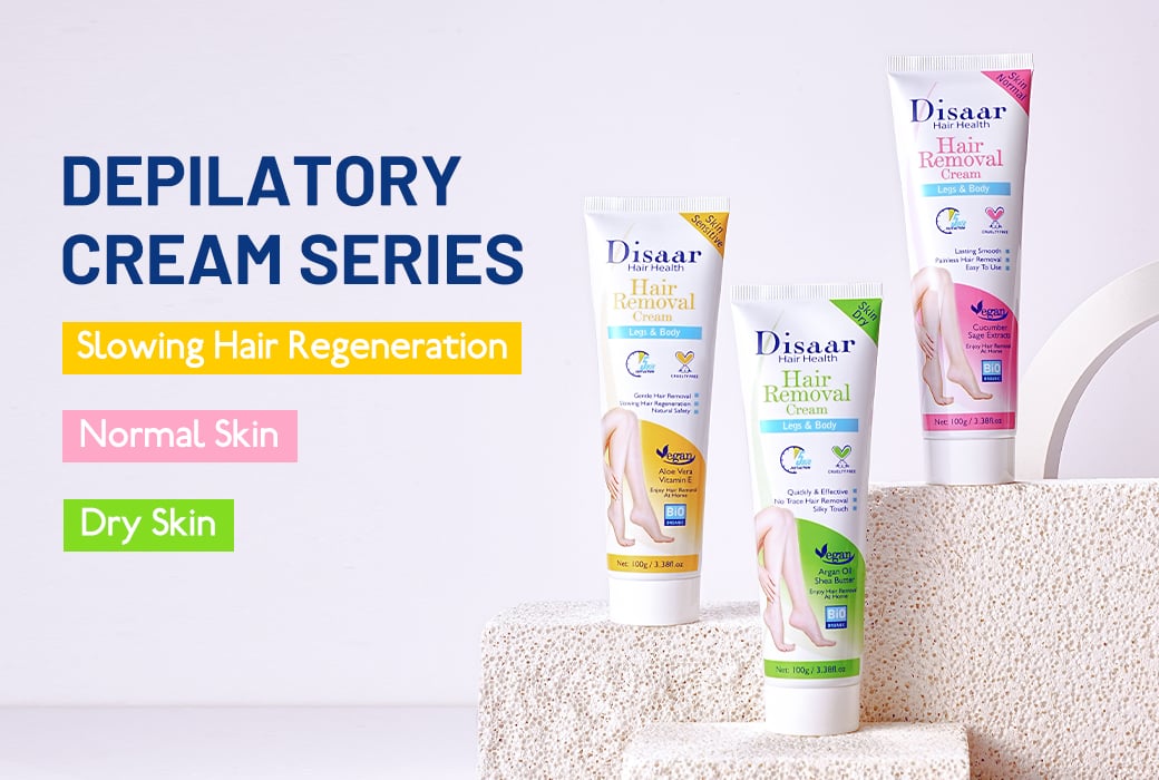 Disaar Body Painless Hair Removal Cream 100g Gentle Depilatory Cream for Normal Dry Sensitive Skin