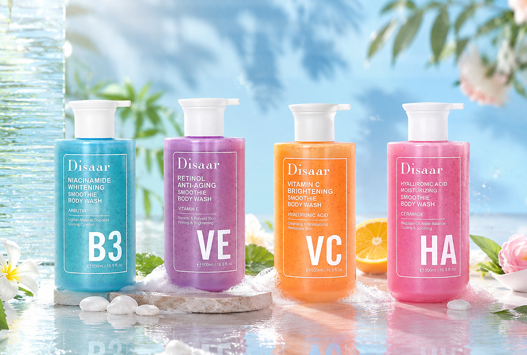 Disaar Smoothie Body Wash Series Distribution 500ml Scrub Body Shower Gel for Cleansing Smooth Skin and Daily Body Care