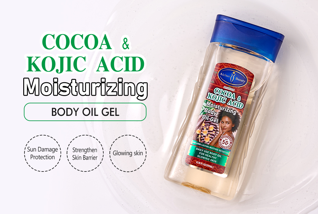 Aichun Beauty 200ml Cocoa & Kojic Acid Moisturizing Body Oil Gel