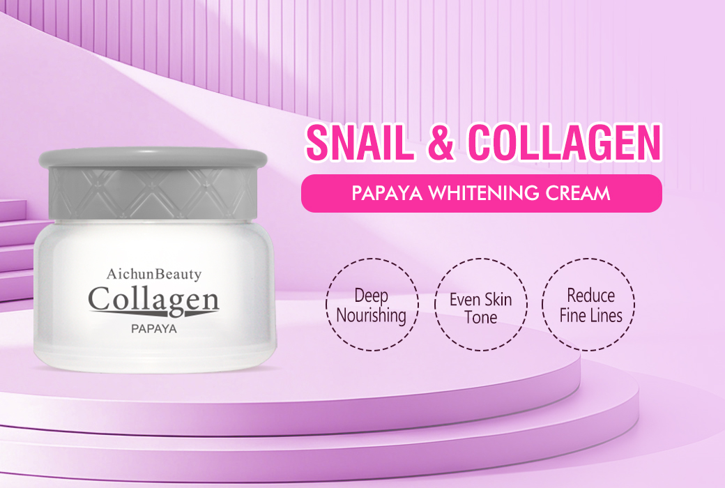 Aichun Beauty 80g Snail & Collagen & Papaya Whitening Cream