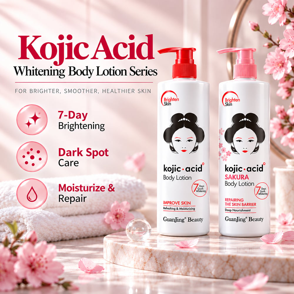 GUANJING 480g Kojic Acid Whitening Body Lotion Series For Wholesale Supply And Private Label