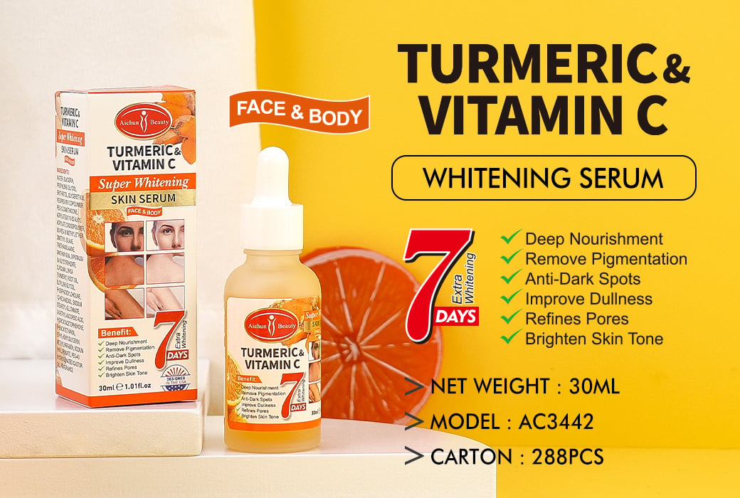 AC3442 Aichun Beauty 30ml Turmeric & Vitamin C Whitening Serum Brightening & Firming Care