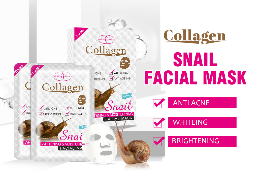 Aichun Beauty 25ml * 10pcs Snail & Collagen Facial Mask Sheet