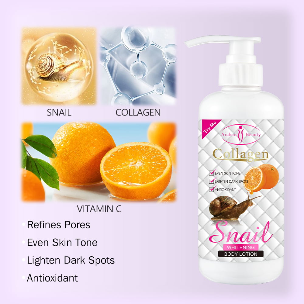 Siri Penjagaan Kulit Aichun Beauty Kolagen Siput, Vitamin C dan Antioksidan untuk Mencerahkan Wajah dan Badan