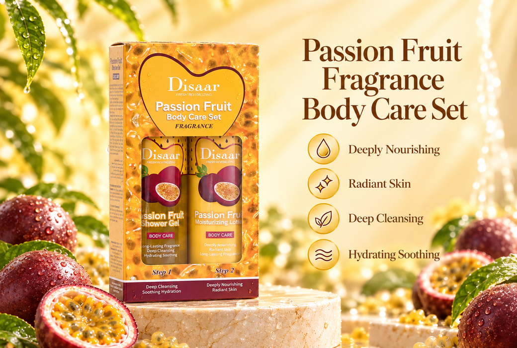Disaar 200ml Passion Fruit Fragrance Body Care Set with Shower Gel & Body Lotion for Wholesale Distribution and Private Label