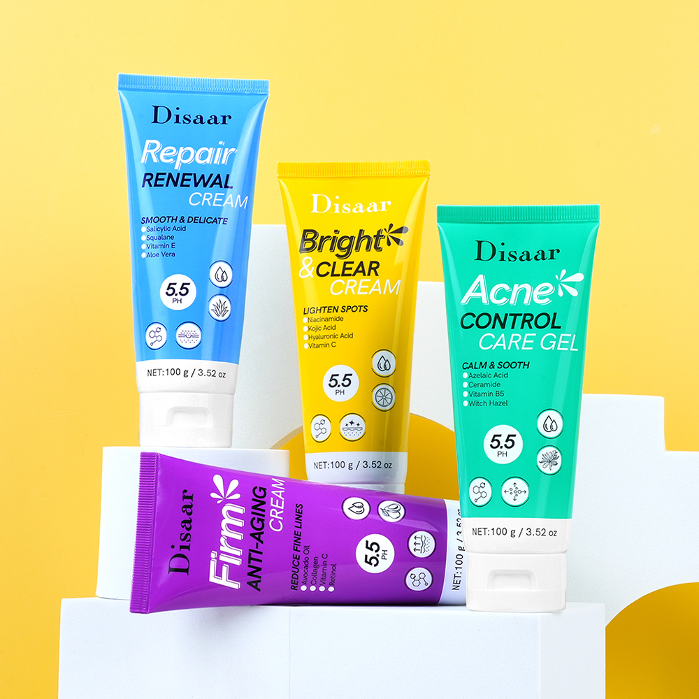 Serie de Cuidado Facial Disaar para Iluminar, Antiacné, Firmeza y Reparación