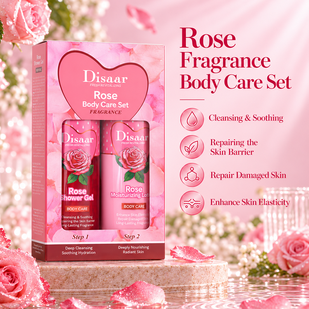 Set per la cura del corpo alla fragranza di rosa Disaar da 200 ml – fornitore all’ingrosso e produttore di marchi privati