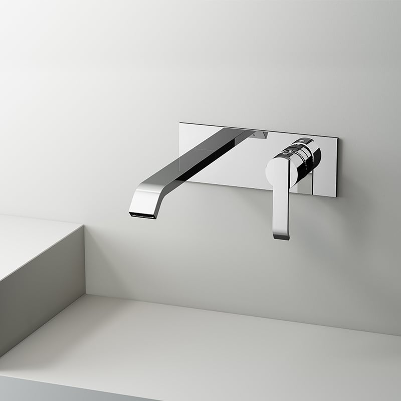 CAE Wall Mounted Lavatory Faucet - Brass Chrome for Small Bathrooms S78 1062