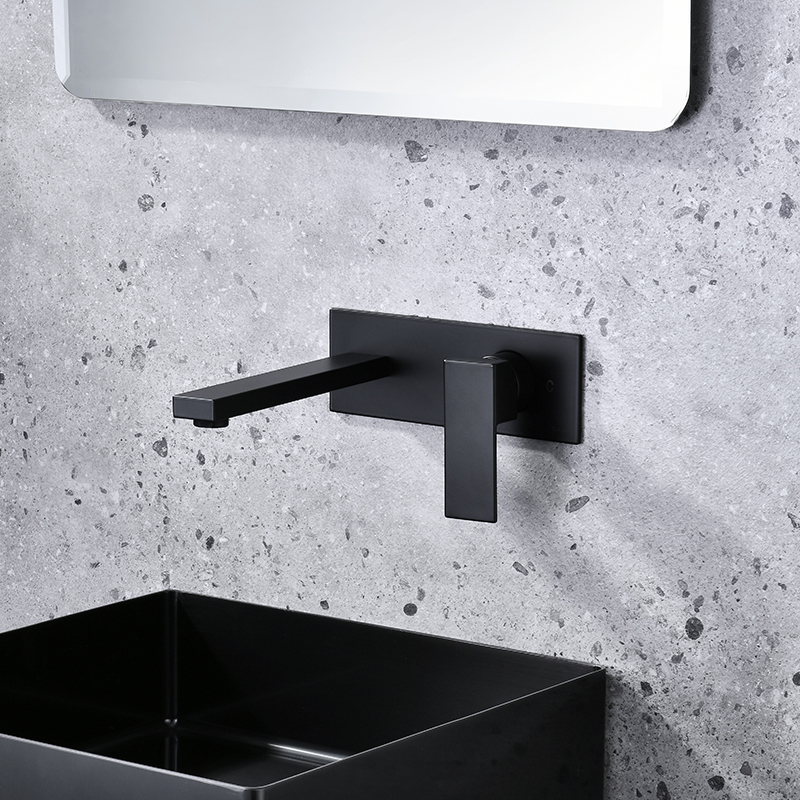 Wall mounted Bathroom Lavatory Faucet, rough in valve included - 75 1368