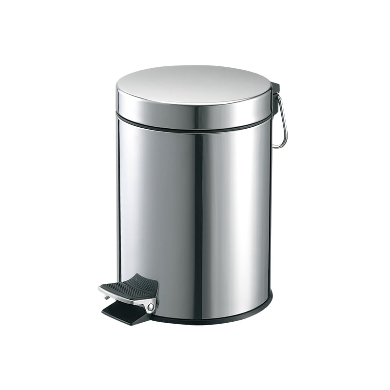 Wastebasket, Stainless Steel Garbage Can-Step Pedal Wastebasket, Durable Garbage Bin 9510  T13033