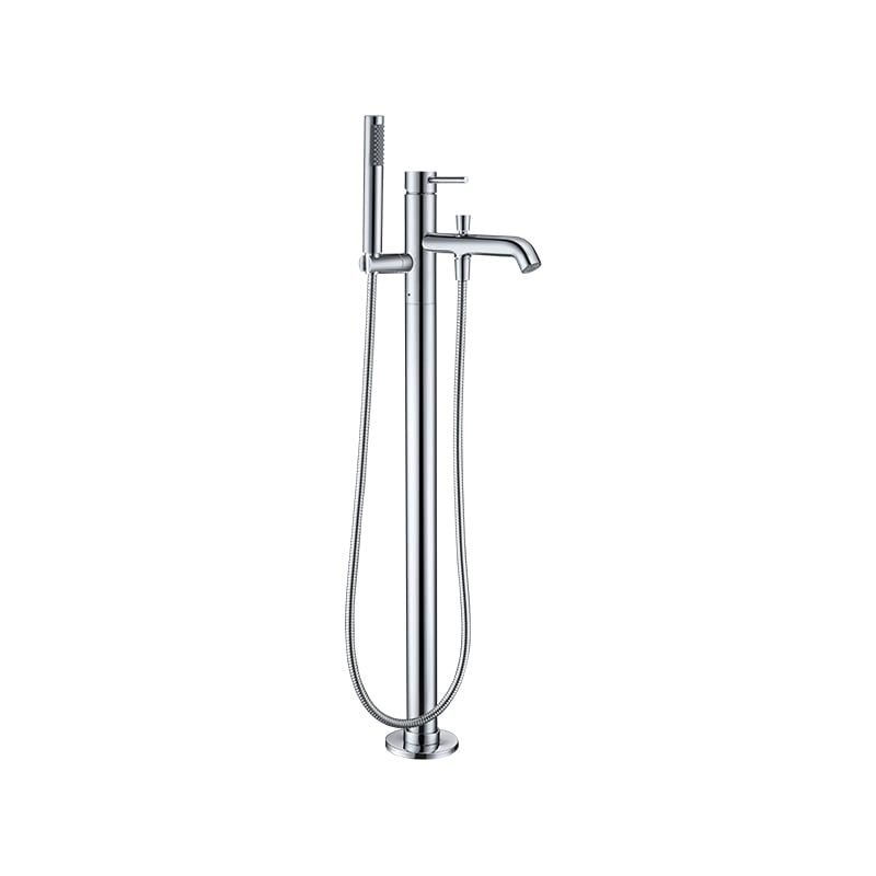 Freestanding Bathtub Faucet Tub Filler Brass Bathroom Faucets Single Handle with Hand Shower 37 6211